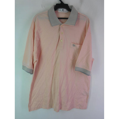 男 ~【PIERRE BALMAIN】淺粉紅色POLO衫 XL號(4D135)~99元起標~