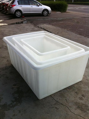 特大號塑膠方箱水箱 耐酸堿帶輪方箱加厚大魚盤養魚養龜水產箱