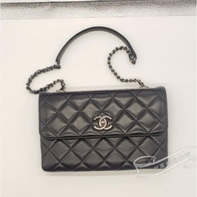 閒置✈二手精品 Chanel Trendy CC Shoulder Bag 手袋 斜背包 黑銀 A92235 現貨+實拍