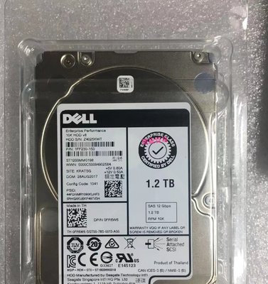 Dell戴爾1.2T 10K 2.5 SAS 12Gb ST1200MM0198 0FR6W6伺服器硬碟
