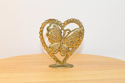 【藏寶船】一元起標！蝴蝶愛心金屬藝術品 裝飾品 家中裝飾 居家裝飾 桌上擺設 桌上型裝飾