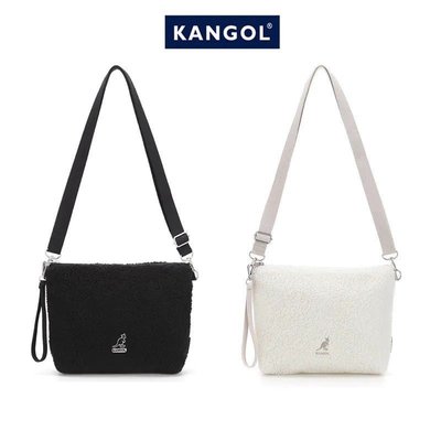 【熱賣精選】限時特價 Kangol 側背包 羊羔絨 毛絨 小方包 手拎兩用包 可調節40858