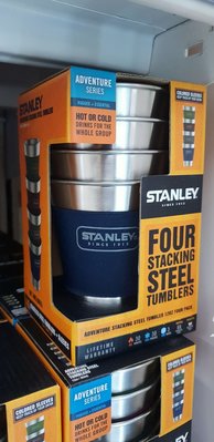 4/30前 剩1 Stanley 探險系列304不鏽鋼杯4個組，每個355ml#a0ii 內裝紅藍綠灰共4個ace0清