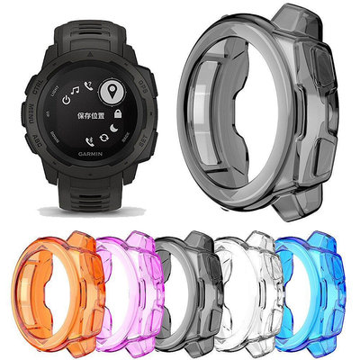 熱銷 適用於 Garmin 本能 TPU 外殼矽膠防震保護套手錶軟 TPU 保護殼框架-可開發票