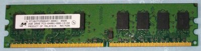 美光 Micron DDR2 800 2G 桌上型電腦記憶體(雙)