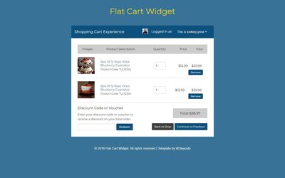 Flat Cart Widget 響應式網頁模板、HTML5+CSS3、網頁設計  #03102A