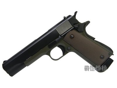【戰地補給】台灣製 KJ M1911全金屬OD綠CO2槍(滑套可動可後定，後座力大)