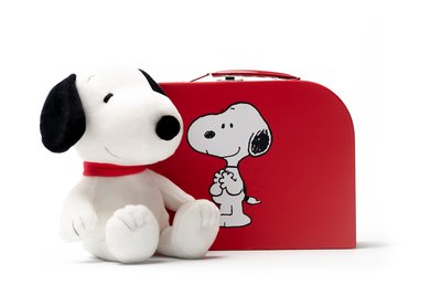 白色貴族 Hermann Teddy Original 紅標 ~~ Snoopy 紀念禮盒 (紅色)