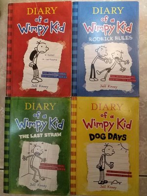 學英文必看! 很新 現貨 葛瑞的囧日記1-4集套書 遜咖日記 (Diary of a Wimpy Kid) 英文版!
