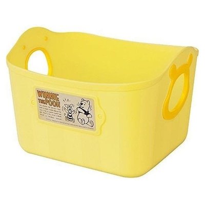 日本製 小熊維尼 SQ5置物籃 收納盒 2.5L 黃色
