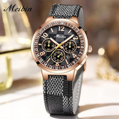 手錶 機械錶 石英錶 男錶 美賓MEIBIN新款手錶韓版女網紅抖音爆款時尚潮流防水石英腕錶