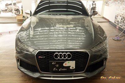 Dr. Color 玩色專業汽車包膜 Audi RS7 細紋自體修復透明犀牛皮_前保桿 / 引擎蓋 / 前葉子板