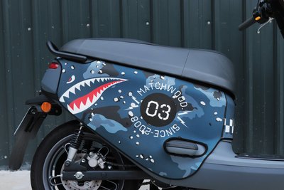 【Matchwood直營】Matchwood Gogoro 3系列 防刮車套 藍迷彩鯊魚款 騎乘版 車殼防護 預購優惠