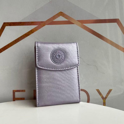 Kipling 猴子包 金屬紫 AC3760 輕量拉鍊小包 超薄輕便 卡包 多夾層 防水 推薦款式 限量