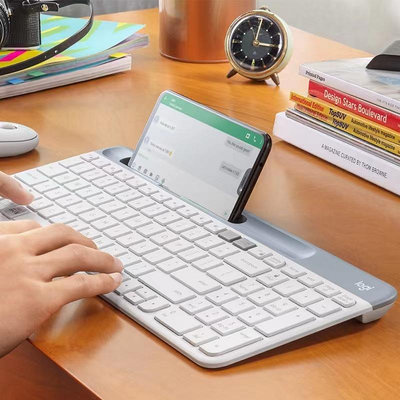 鍵盤 羅技K580鍵盤女生辦公家用非靜音電腦平板筆記本iPad打字