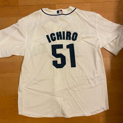 日本職棒 鈴木一朗 ICHIRO # 51 球迷版 棒球衣（白色）XL尺寸