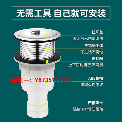 排水管拖把池下水管洗衣池不銹鋼下水器套裝盆排水口軟管全套配件加長