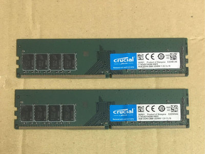 美光 DDR4 2666 4G*2=8G 單面 記憶體 CT4G4DFS8266
