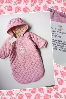 愛的世界嬰幼兒#多功能 四季可使用玫瑰小熊鋪棉抱袋/睡袋（F)