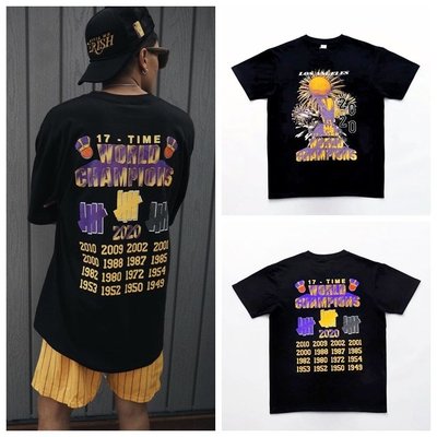 Cover Taiwan 官方直營 Undefeated LAKERS 湖人隊 短袖 短Tee 嘻哈 黑色 (預購)