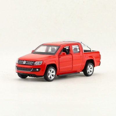 彩珀合金汽車模型1:46 大眾 Amarok 皮卡 兒童玩具 迴力開門口袋車 紅