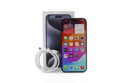 【台中青蘋果】Apple iPhone 15 Pro Max 藍色鈦金屬 256G 二手 6.7吋 蘋果手機 #88849
