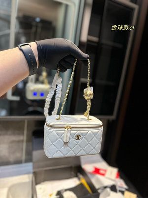 【二手包包】Chanel盒子包金球款時髦精必備款 超級精致Size1610cm NO51023