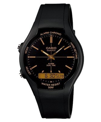 【CASIO 專賣店】經典雙顯示錶款 AW-90H-9E 防水50米 日期 星期 電子錶 AW-90