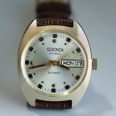 1970s 蘇聯 🇷🇺 SEKONDA 自動上鍊機械錶 /庫存新錶【一元起標】