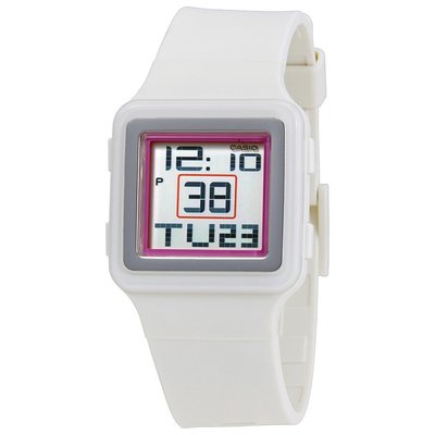 【金台鐘錶】CASIO卡西歐 色彩鮮活數字錶 (學生錶.兒童錶) (白色) LDF-20-7A