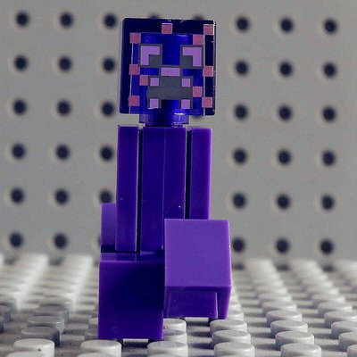 創客優品 【上新】LEGO 樂高 我的世界人仔 MIN100 紫色苦力怕 魔法爬蟲 21176 LG1128
