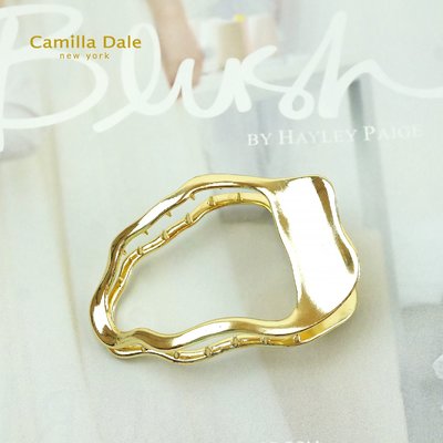 Camilla Dale 韓時尚 金色波浪金屬鯊魚髮夾
