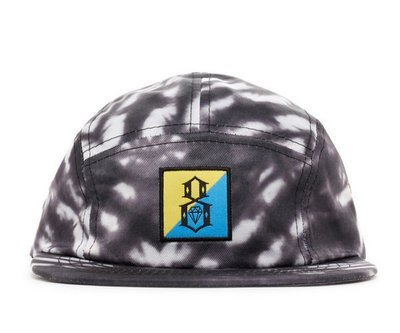 【REBEL8】FLIP BLACK TIE-DYE 5panel (黑色)五片帽