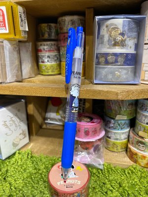 現貨藍色-日本ZEBRA SARASA 史努比snoopy限定圖款水性圓珠筆 0.5mm筆芯-金金洋行