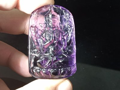 《晶華》水晶 紫水晶 觀音 吊墜 項鍊 附珍藏盒 01TI05