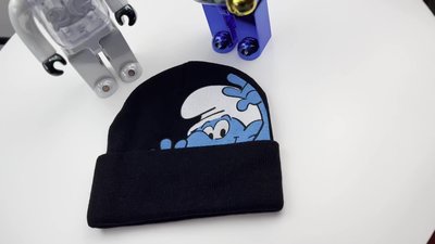 【現貨免運】supreme 20FW Smurfs Beanie 藍精靈刺繡 卡通百搭運動保暖 冷帽 毛線帽