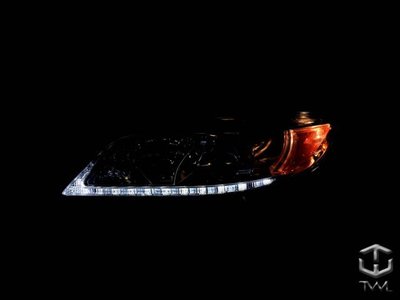 《※台灣之光※》全新TOYOTA豐田SIENNA 11 12 13 14年DRL樣式晶鑽魚眼投射大燈頭燈組(黃色反光片)