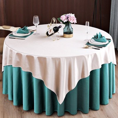 現貨熱銷-桌布布藝餐廳飯店臺布家用簡約圓形大圓桌餐桌布宴會