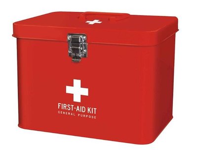 日本製 好品質 雙層多格分類紅色急救箱 藥品收納箱 手提急救箱醫藥箱 居家急救品收納箱 2265A