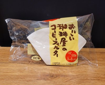 【多塔咖啡】日本製 三洋珈琲屋濾紙 102濾紙 咖啡濾紙 漂白扇形濾紙 適用102 扇型濾杯 100入一包 三洋濾紙