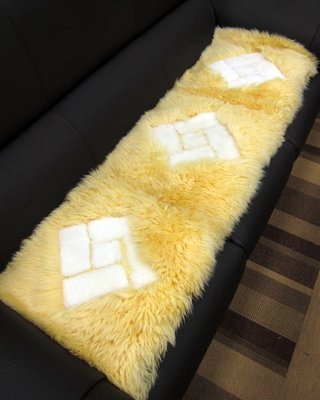 【范登伯格】五星級雪菱格純天然羊毛舒適三人立體坐墊.出清價1990元含運-40x150cm