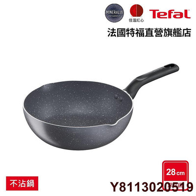 Tefal法國特福 全新鈦升級-礦石灰系列28CM萬用型不沾深平鍋