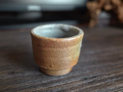 【備前燒】一口杯 酒吞 茶杯 酒杯 杯子 柴燒 茶道具2985