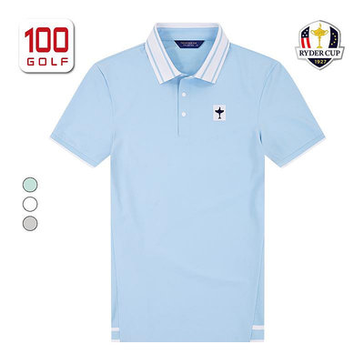 RyderCup萊德杯高爾夫男裝短袖T恤24夏季運動輕薄防曬翻領Polo衫