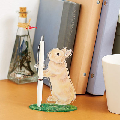 筆架日本芬理希夢可愛兔子送花亞克力干花試管花瓶筆架 毛筆掛