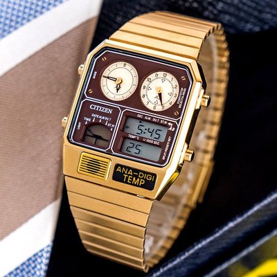 【時光鐘錶公司】CITIZEN 星辰 錶 JG2103-72X Chronograph系列 復古雙顯電子腕錶