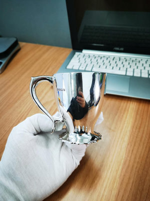 純銀英國古董銀器925銀小馬g杯水杯茶杯主人杯1919年
