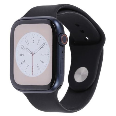 奇機小站：Apple Watch Series8 GPS+行動網路 45mm 午夜色鋁金屬錶殼;午夜色運動型錶帶 (福利品-功能正常-店保90天)