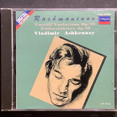 企鵝三星/Rachmaninov拉赫曼尼諾夫-「柯賴里」主題變奏曲/音畫練習曲 Ashkenazy阿胥肯納吉/鋼琴 舊版1988年老日本版無ifpi