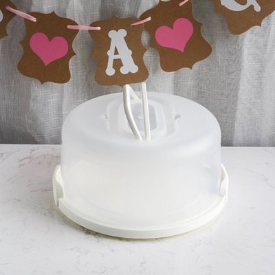 夢饗屋  白色 6吋蛋糕盒 塑膠蛋糕提盒 塑膠蛋糕盒  環保 烘焙生日蛋糕盒 馬芬蛋糕盒 杯子蛋糕 (DH-270)